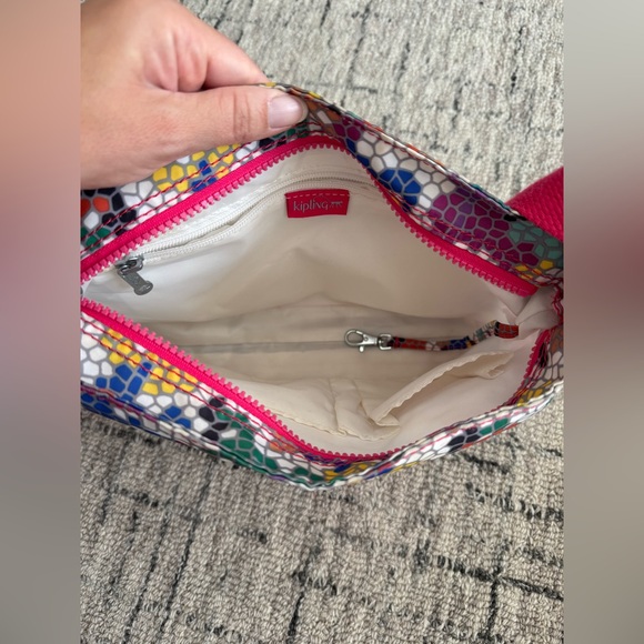 Kipling Alvar Crossbody Messenger Shoulder Bag mosaic multi - Picture 3 of 7